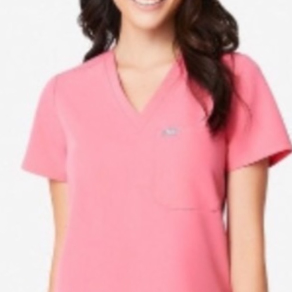 Figs Neon pink scrub set XS